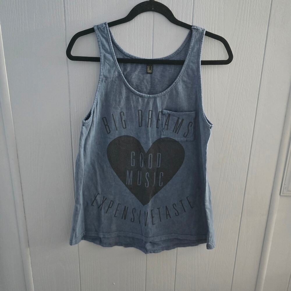 MNG Collection Graphic Tank Top Size S – Festival Style, Boho, Denim Look